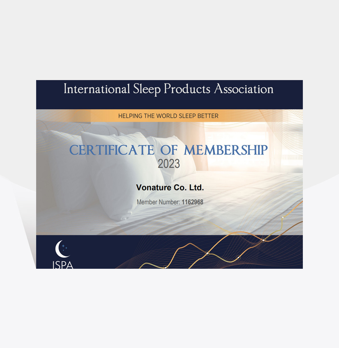 ISPA（國際睡眠產(chǎn)品協(xié)會(huì)）協(xié)會(huì)證書